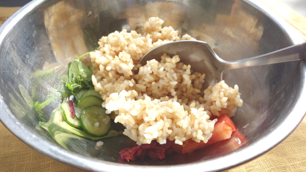 玄米サラダのレシピ